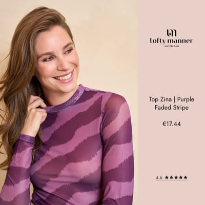 Top Zina | Purple Faded Stripe