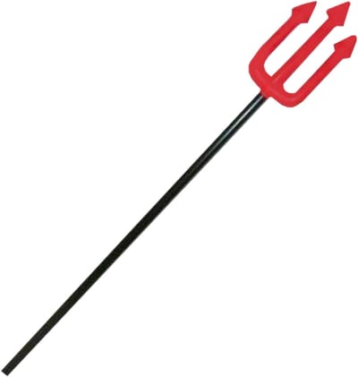 Drietand duivel - Halloween kostuum - Verkleedaccessoires - 58 cm - Rood/zwart