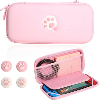 Livano Case Geschikt Voor Nintendo Switch - Hoes - Beschermhoes - Accessoires - Roze