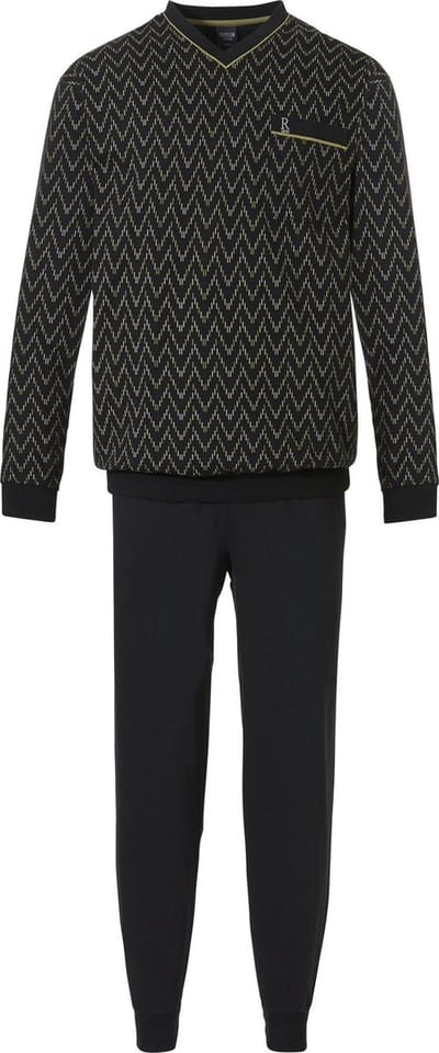 Robson M PY without button Mannen Pyjamaset - Donkerblauw - Maat 50