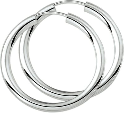 TFT oorringen Ronde Buis Zilver Glanzend 2.5 mm x 70 mm