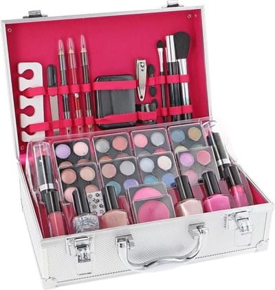 DD® Schmink Koffer - Schmink - Schminkset - 60-Delige Make-Up- En Nagelset - 26x18x9cm - Veelkleurig