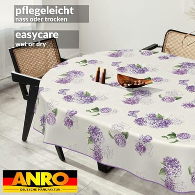 Wasdoek tafelkleed - Afwasbaar kleed - Tafel beschermen - Bloemenprint - 140 x 280 cm - Lila
