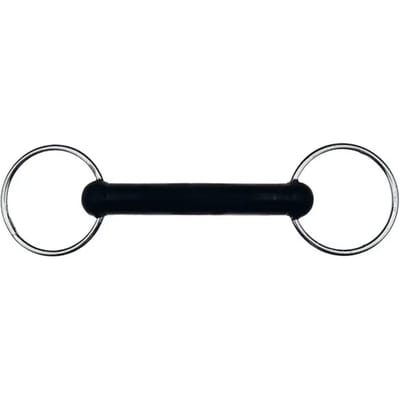 2 ring bit voor rechte rubberen paarden Feeling