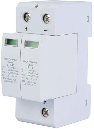 Dailygoody - Overspanningsbeveiliging - Fotovoltaïsche Bescherming - Nauwkeurige Beveiliging - Wit - Laagspanningsafscheider - 2P 20/40 KA - Geschikt