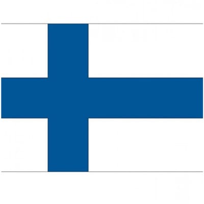 Vlag van Finland stickers - 7 x 10 cm - Landen - Finse vlaggetjes - versiering - feestartikelen