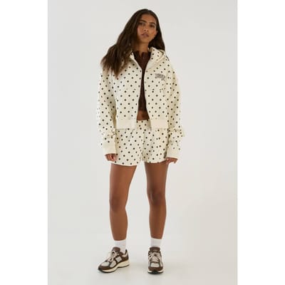 Dames Dsgn Studio Polkadot Sweat Short | Ecru | Maat: Medium