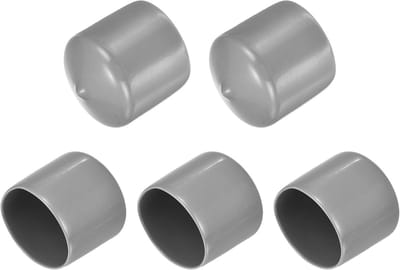 Rubberen Stoppen - Beschermdoppen Ronde Caps - Vloeren Beschermen - Flexibel Vinyl Materiaal - 35mm Binnendiameter - Lichtgrijs