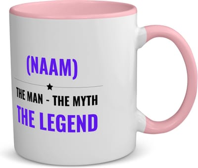 Akyol - the man the myth the legend met je eigen naam koffiemok - theemok - roze - Legendary - iemand die een legend is - de man - myth - mythe - legendarisch - verjaardagscadeau - verjaardag - cadeau - kado - geschenk - gift - 350 ML inhoud