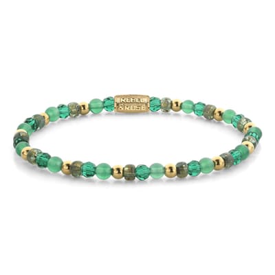 Rebel & Rose Green Morning Armband RR-40166-G – Groen Edelsteen
