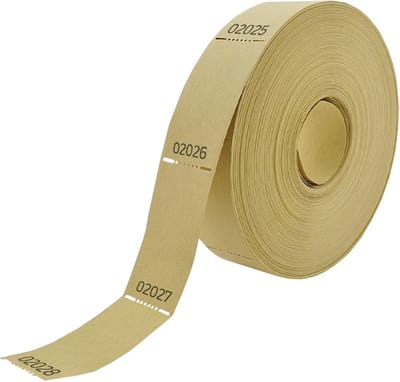 CombiCraft Blanco bonnen op rol geel - 5 rollen - 5x1000 bonnen