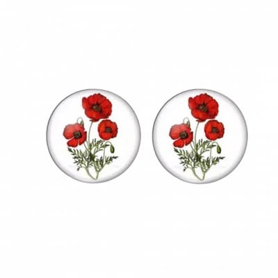 Oorbellen-Papaver-Rhoeas-Zilver-14 mm - Charme Bijoux