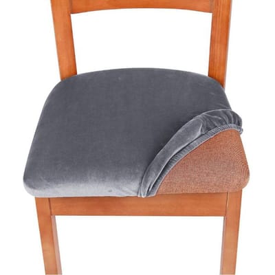 1 Stuk Stretch Velours Stoffen Stoelhoes 15 Kleuren Zitkussen Stoelhoezen Elastische Zithoes Voor Eetkamer Thuis Feest Decoratie