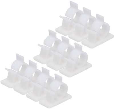 Dailygoods - Zelfklevende Kabelclips - Kabelbeheer - 30 Stuks - Wit - Voor USB-kabels - Instelbare Klemmen - Geschikt voor Snoeren