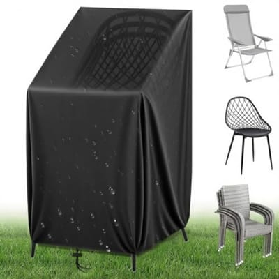 SnelShoppen - Tuinstoel Beschermhoes 210D Oxford - Waterdicht, UV-Bestendig, Winterproof, Stofdicht voor Stapelbare Tuinstoelen - 120x65x65 cm