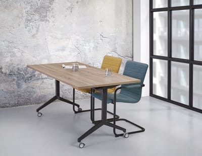 Universele klaptafel Hyper breed 120CM diep 80CM bladkleur Robson Eiken framekleur Aluminium (RAL9006)