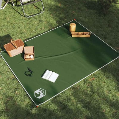 vidaXL - Picknickkleed - met - haringen - 205x155 - cm - groen