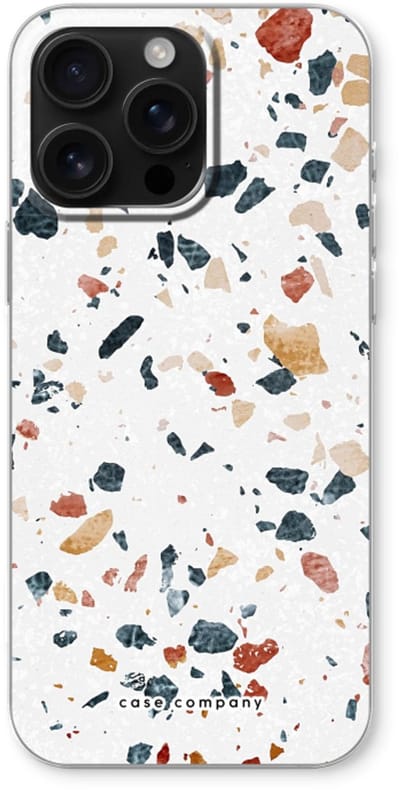 Case Company® - Hoesje geschikt voor iPhone 16 Pro Max hoesje - Terrazzo N°4 - Soft Cover Telefoonhoesje - Bescherming aan alle Kanten en Schermrand