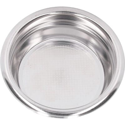 Bol de filtre portafiltre en acier inoxydable 2 tasses Panier de filtre poreux Accessoires pour machine à café pour poignée 58 mm L white