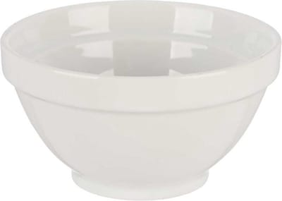 Vivalto Kommetjes/serveer schaaltjes/soepkommen - Okinawa - porselein - D13.5 x H8 cm - ivoor wit - Stapelbaar