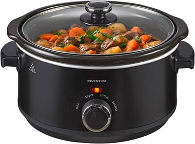 Inventum SC350B Slowcooker - 3,5 L - Warmhoudfunctie - Keramische Binnenpan - PFAS-vrij - Zwart
