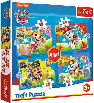 Trefl Running Puppies Viacom PAW Patrol 4-in-1 Puzzel - 41 stukjes - Vanaf 4 jaar