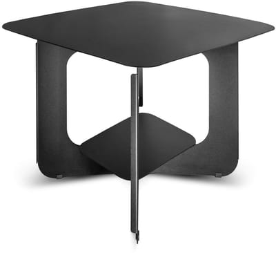 Gorillz Grado Bijzettafel Zwart - Industrieel Metaal - Moderne Koffietafel - Stalen Design Tafeltje