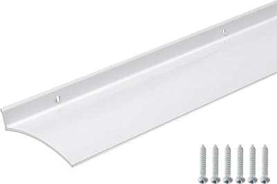 Regen Druppelbeschermer - Overdeur Raamkap - Voorkom Wateroverlast - Roestvrij Aluminium - 25 inch breed - Wit