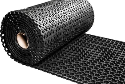 Ringmat op rol - Rubberen mat - Werkplaats vloer - Anti-slip eigenschappen - 80cm breed