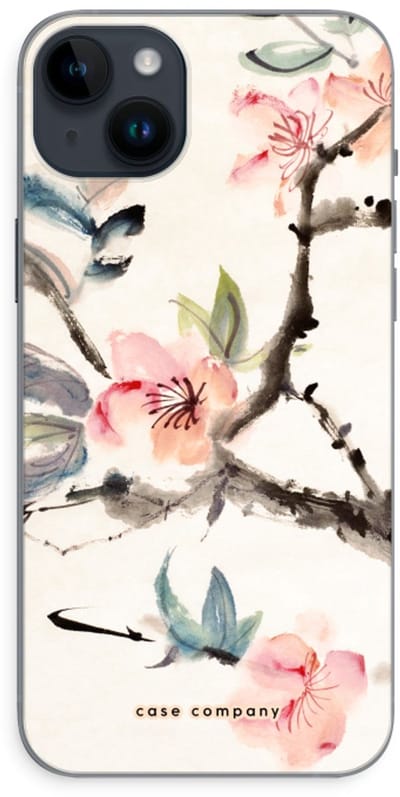 Case Company® - Hoesje geschikt voor iPhone 14 Plus hoesje - Japanse bloemen - Soft Cover Telefoonhoesje - Bescherming aan alle Kanten en Schermrand
