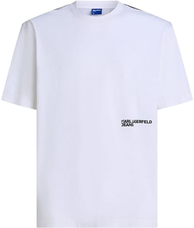 Karl Lagerfeld Jeans Face Relaxed Fit T-shirt Met Korte Mouwen Wit S Man