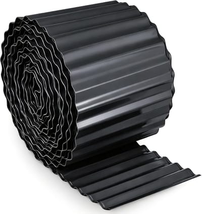 Metalen Gazonrand - Tuinborder Staal - Tuinranden Creëren - Weerbestendig Gepoedercoat - 6 Meter Lang - Antraciet