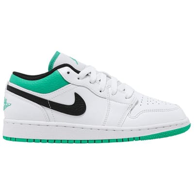 Air Jordan 1 Low GS 'Blanc Vert Chanceux' 36 white