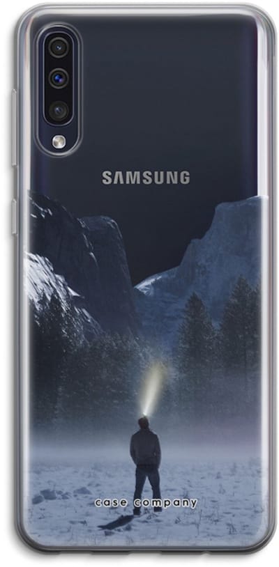 Hoesje geschikt voor Samsung Galaxy A50 hoesje - Wanderlust - Soft Cover Telefoonhoesje - Bescherming aan alle Kanten en Schermrand