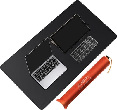 Grote Dubbelzijdige PU Leren Bureau Onderlegger 110 x 59,7 cm, Waterdicht en Makkelijk Schoon te Maken, Ideaal voor Kantoor en Thuisgebruik, Organisatie en Bescherming