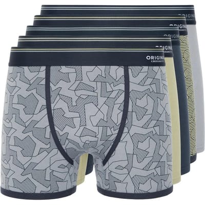 Crosshatch Heren Spherigon Boxershorts (Set van 5) (Groen/blauw)