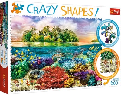 Trefl puzzel Tropical island 600 stukjes - Crazy Shapes premium kwaliteit.