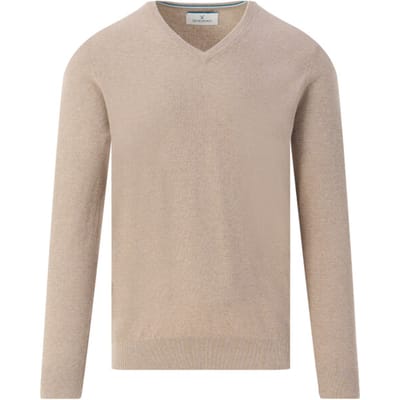 The BLUEPRINT Premium Trui V-hals Heren Beige