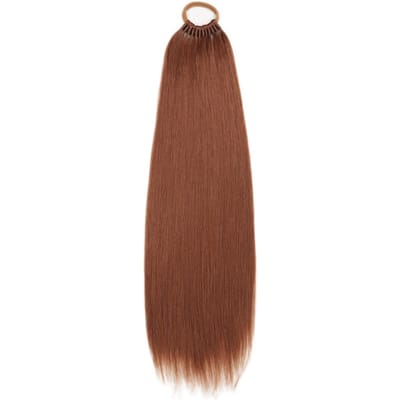 24 Inch Rechte Paardenstaart Met Elastiek Synthetische Paardenstaart Extensie Wrap Around Hittebestendige Paardenstaart Voor Vrouwen #30