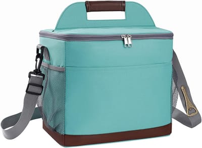 Geïsoleerde lunchtas - 30*21*26cm - 16L - Met flesopener - Lekvrije geïsoleerde lunchboxtas - Geschikt voor mannen/vrouwen/volwassenen - Koeltas - Verstelbare schouderband - Geschikt voor werk, strand, picknick, kamperen
