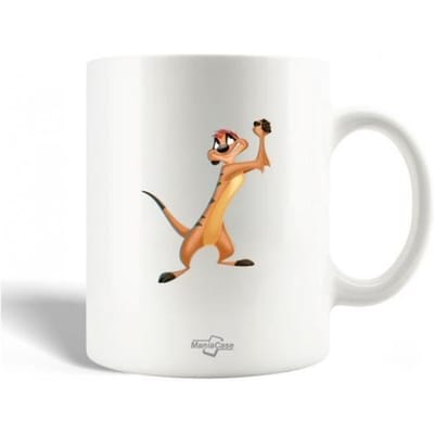 Mug en Céramique - Disney - Timon et Pumbaa - 30cl - Compatible Lave-Vaisselle - Blanc