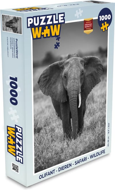 Puzzel Olifant - Dieren - Safari - Wildlife - Legpuzzel - Puzzel 1000 stukjes volwassenen