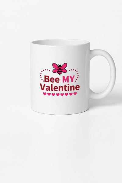 Valentijn Mok 'Bee MY Valentine' | Romantisch Cadeau met Bij Design | Liefdevolle Beker