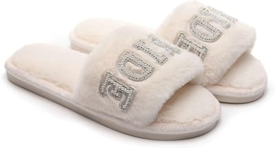 Elegante witte bruidsschoenen voor de bruiloft, comfortabele trouwschoenen en slippers, perfect als cadeau voor vrijgezellenfeesten