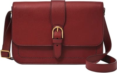 FOSSIL Schoudertas Zoey Large Crossbody Scarlet Donkerrood