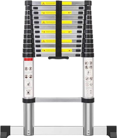 Multifunctionele Telescopische Ladder - Draagbare Vouwladder Tot 3,8 m, Max. Belastbaarheid 150 kg