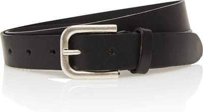 Stoere echt lederen vol nerf Zwarte 3cm kinderriem- Maat 75