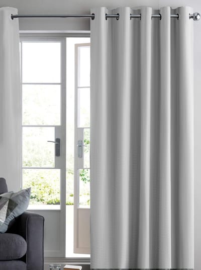 Maroyathome RUBEN - Gordijn - Verduisterend - met Ringen - kant en klaar - 150 x 260 cm - 150 cm breedte en 260 cm lengte - Licht Grijs - 1 Stuk