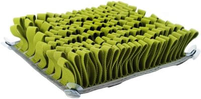 Honden Snuffelmat - Voer Puzzel - Intelligentie Training - Duurzaam Pluche Materiaal - 30x30x5 cm - Donkergroen