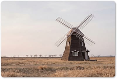 Placemats 45x30 cm - Placemat kunststof - 1 stuk - Windmolens - Landschap - Veld - Borden onderleggers - Decoratie voor op tafel - Keuken tafeldecoratie accessoires - Vinyl onderlegger - Tafelversiering
